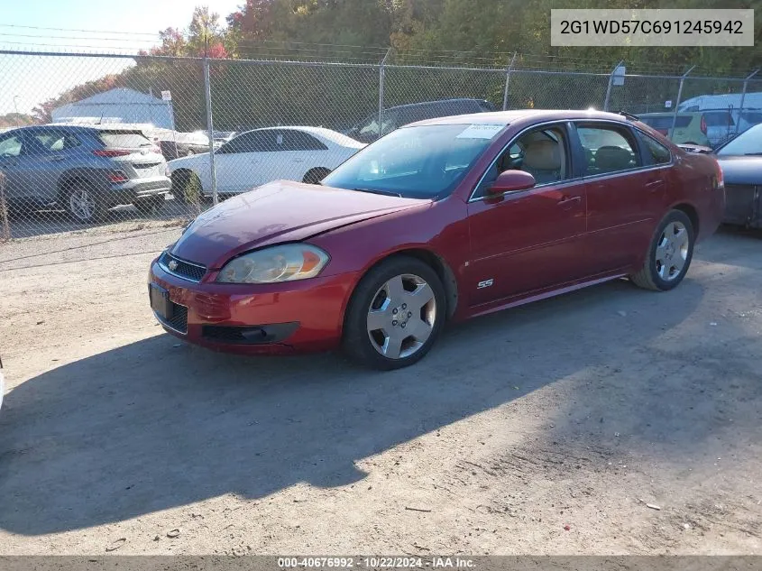 2009 Chevrolet Impala Ss VIN: 2G1WD57C691245942 Lot: 40676992