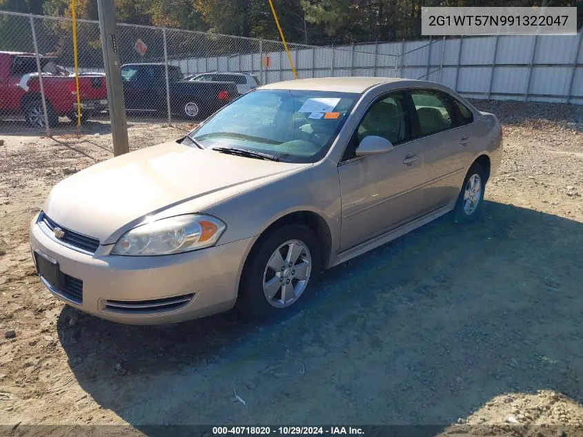 2009 Chevrolet Impala Lt VIN: 2G1WT57N991322047 Lot: 40718020