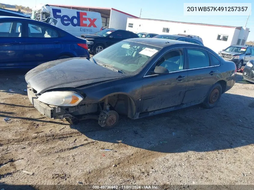 2009 Chevrolet Impala Ls VIN: 2G1WB57K491257357 Lot: 40736652