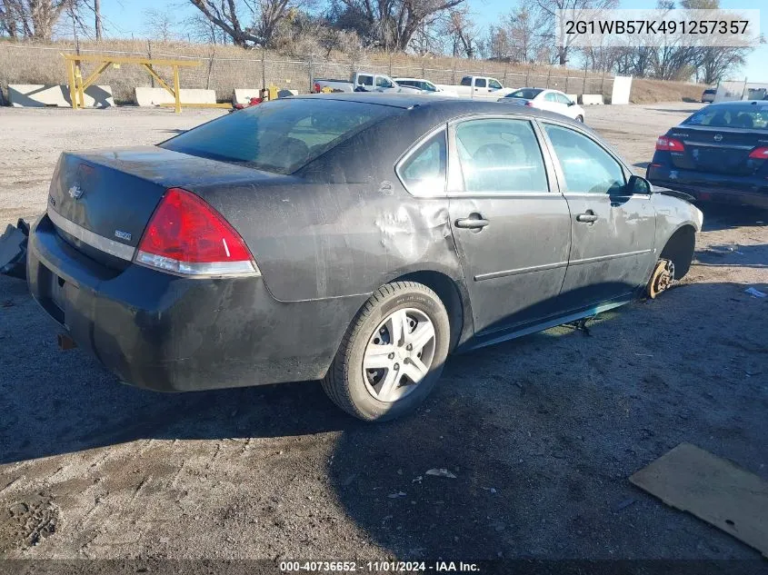 2009 Chevrolet Impala Ls VIN: 2G1WB57K491257357 Lot: 40736652