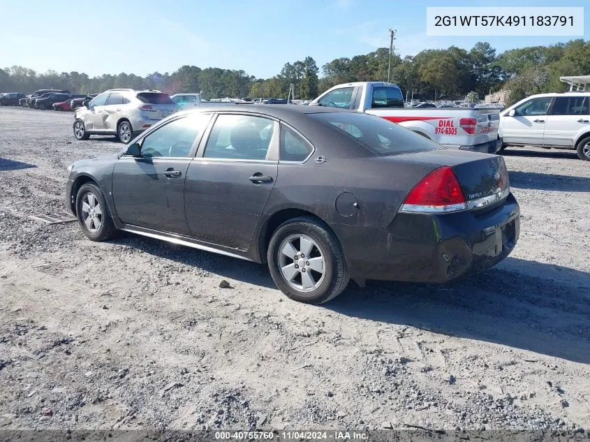 2009 Chevrolet Impala Lt VIN: 2G1WT57K491183791 Lot: 40755760