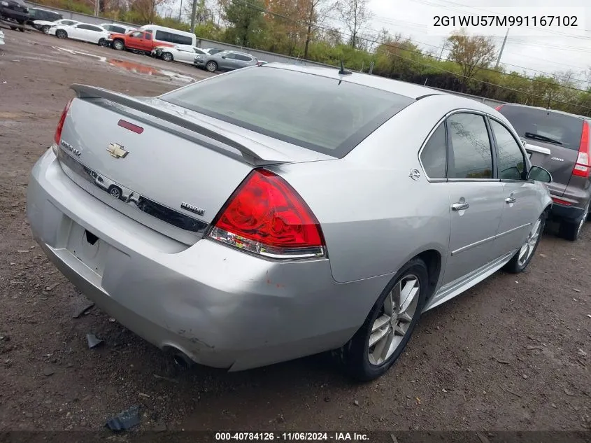 2009 Chevrolet Impala Ltz VIN: 2G1WU57M991167102 Lot: 40784126