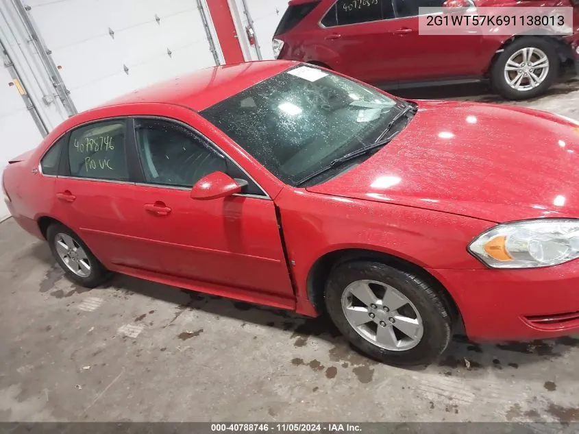 2009 Chevrolet Impala Lt VIN: 2G1WT57K691138013 Lot: 40788746