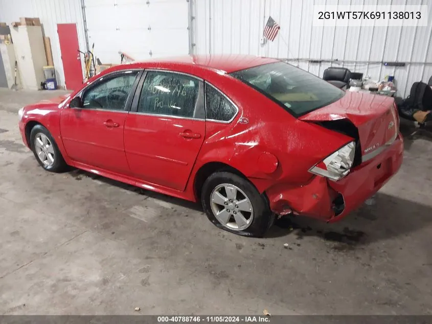 2009 Chevrolet Impala Lt VIN: 2G1WT57K691138013 Lot: 40788746