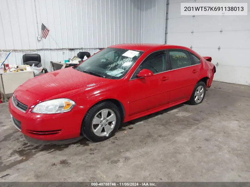 2009 Chevrolet Impala Lt VIN: 2G1WT57K691138013 Lot: 40788746