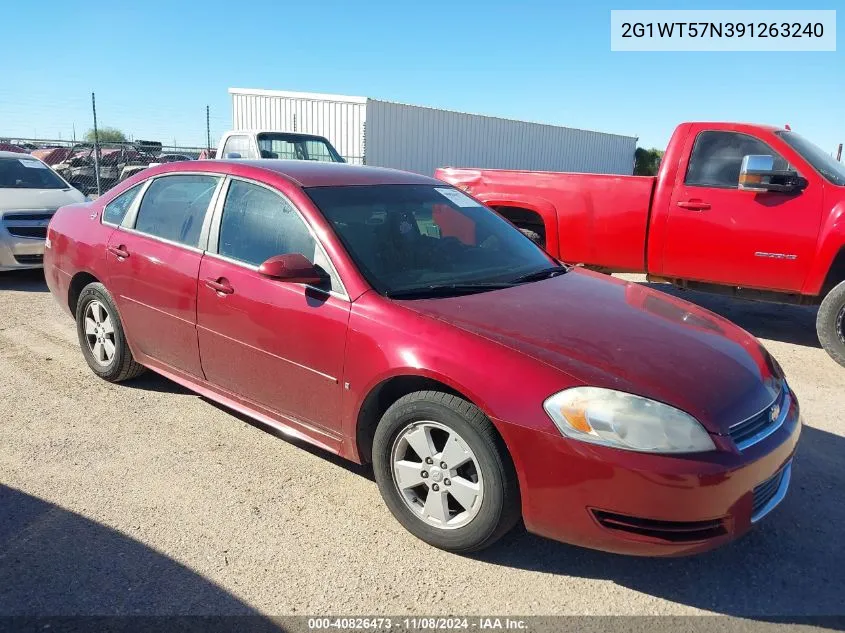 2009 Chevrolet Impala Lt VIN: 2G1WT57N391263240 Lot: 40826473