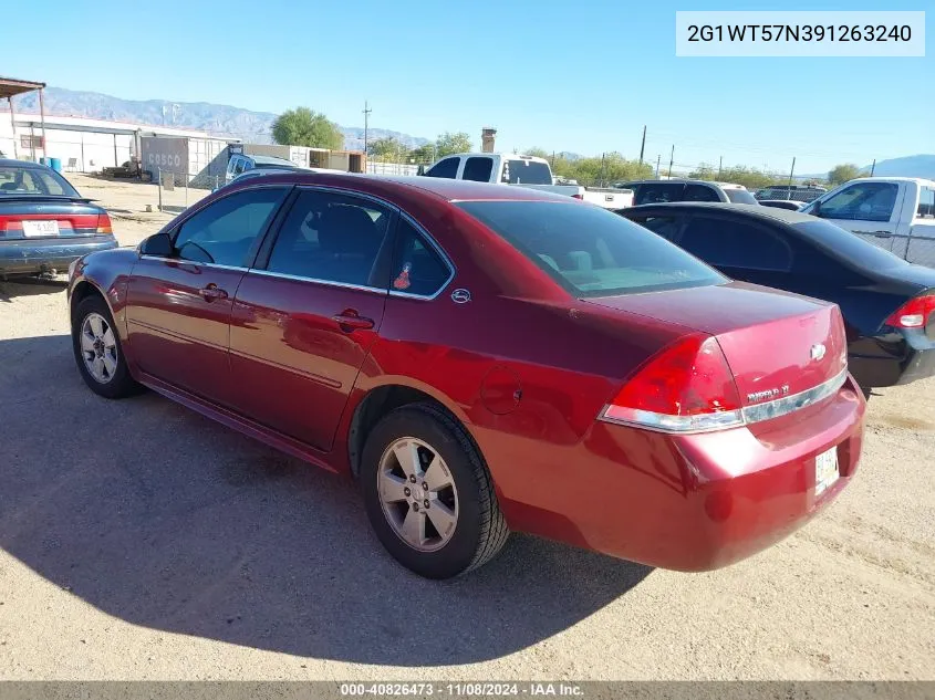 2009 Chevrolet Impala Lt VIN: 2G1WT57N391263240 Lot: 40826473