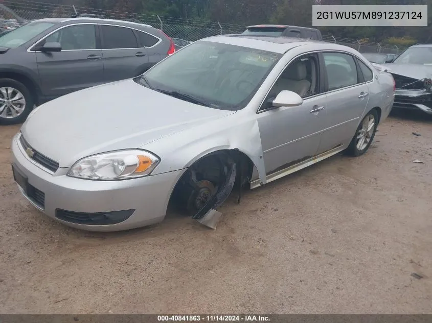 2009 Chevrolet Impala Ltz VIN: 2G1WU57M891237124 Lot: 40841863