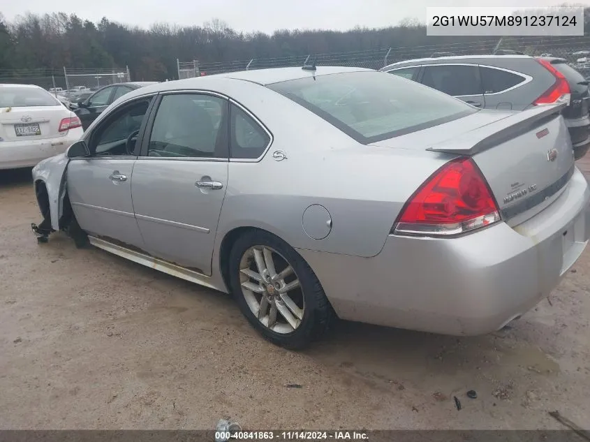 2009 Chevrolet Impala Ltz VIN: 2G1WU57M891237124 Lot: 40841863