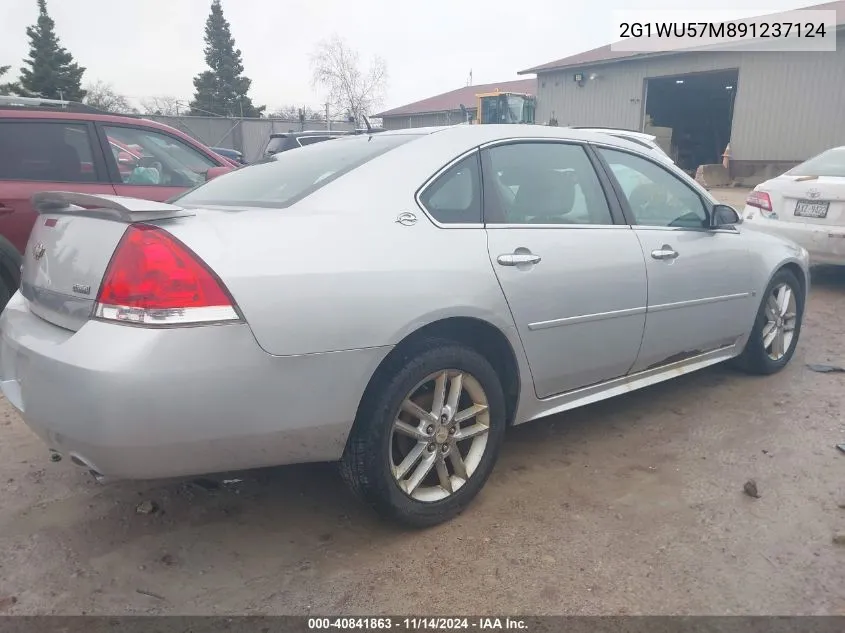 2009 Chevrolet Impala Ltz VIN: 2G1WU57M891237124 Lot: 40841863