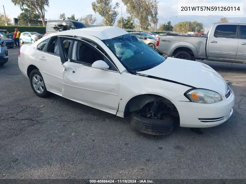 2009 Chevrolet Impala Lt VIN: 2G1WT57N591260114 Lot: 40866424