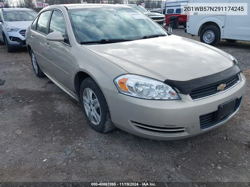 2009 Chevrolet Impala Ls VIN: 2G1WB57N291174245 Lot: 40867095