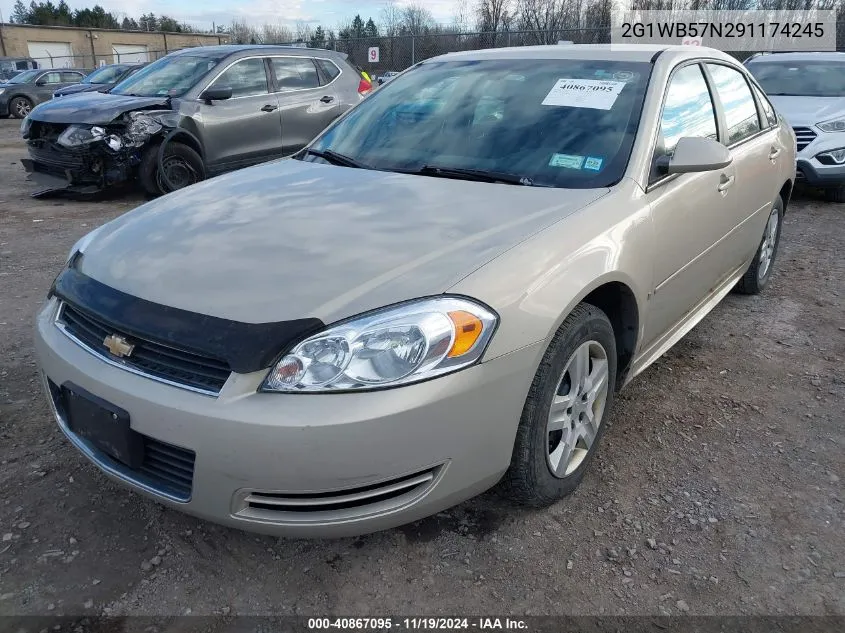 2009 Chevrolet Impala Ls VIN: 2G1WB57N291174245 Lot: 40867095