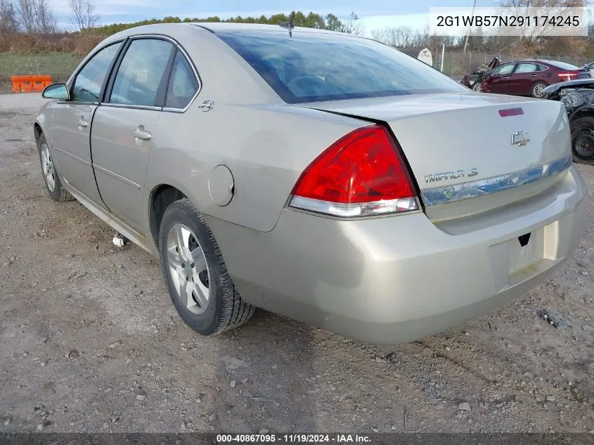 2009 Chevrolet Impala Ls VIN: 2G1WB57N291174245 Lot: 40867095