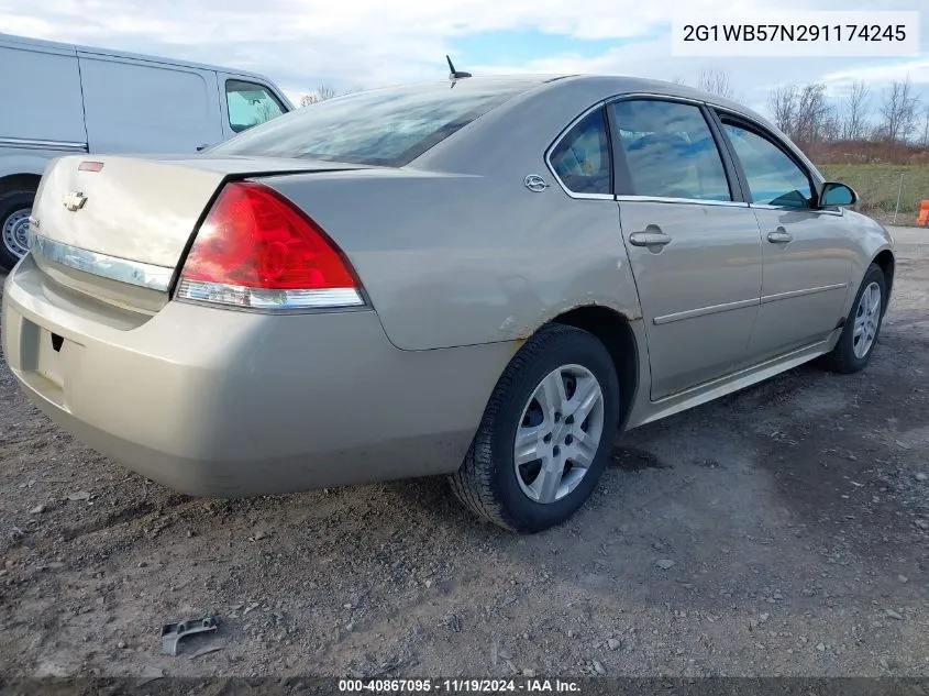 2009 Chevrolet Impala Ls VIN: 2G1WB57N291174245 Lot: 40867095