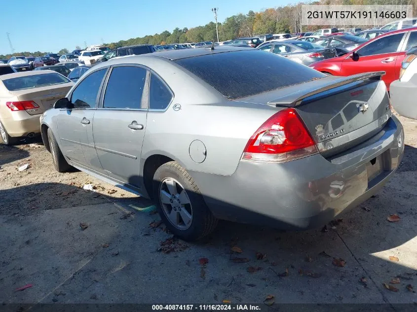 2009 Chevrolet Impala Lt VIN: 2G1WT57K191146603 Lot: 40874157