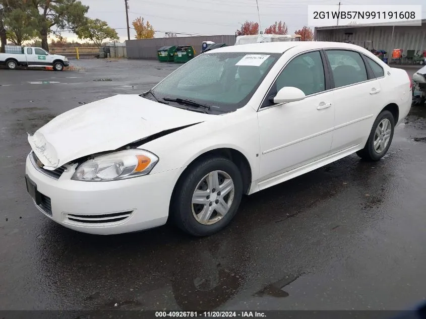 2009 Chevrolet Impala Ls VIN: 2G1WB57N991191608 Lot: 40926781