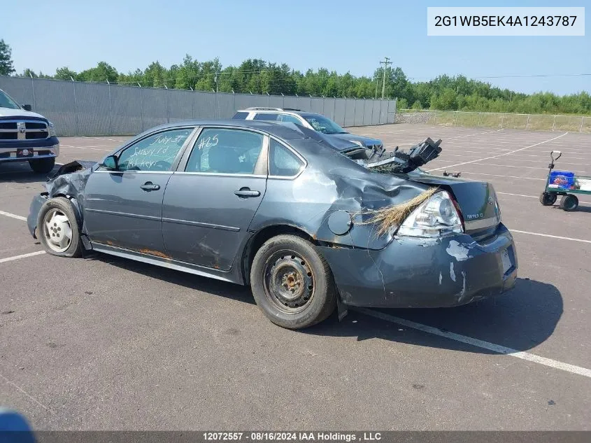 2010 Chevrolet Impala VIN: 2G1WB5EK4A1243787 Lot: 12072557