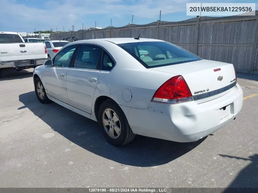 2010 Chevrolet Impala Lt VIN: 2G1WB5EK8A1229536 Lot: 12078190