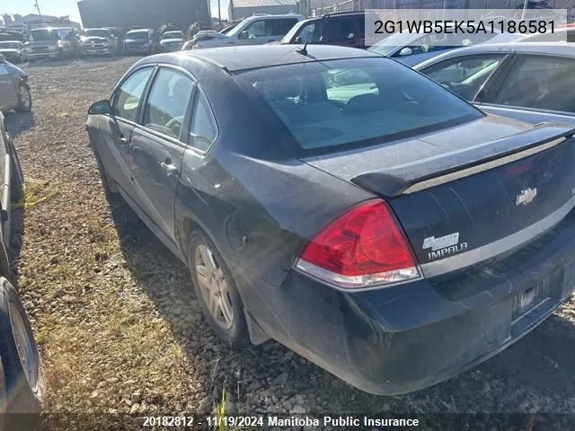 2010 Chevrolet Impala Lt V6 VIN: 2G1WB5EK5A1186581 Lot: 20182812