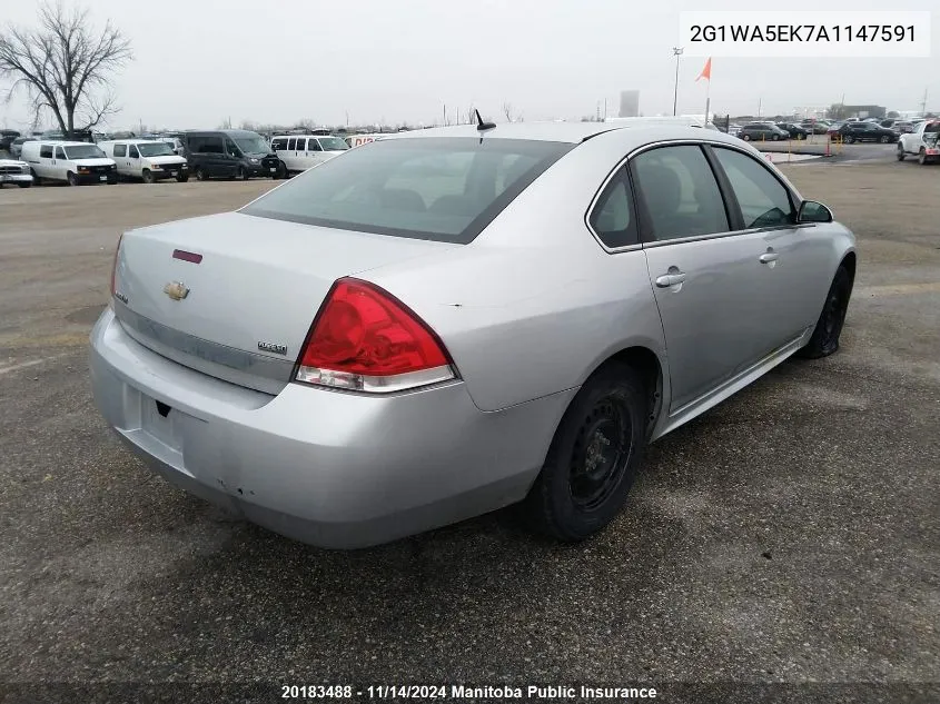 2010 Chevrolet Impala Ls V6 VIN: 2G1WA5EK7A1147591 Lot: 20183488