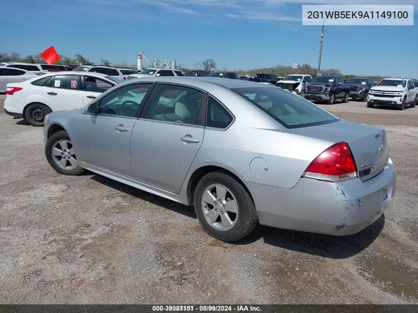 2010 Chevrolet Impala Lt VIN: 2G1WB5EK9A1149100 Lot: 39387151