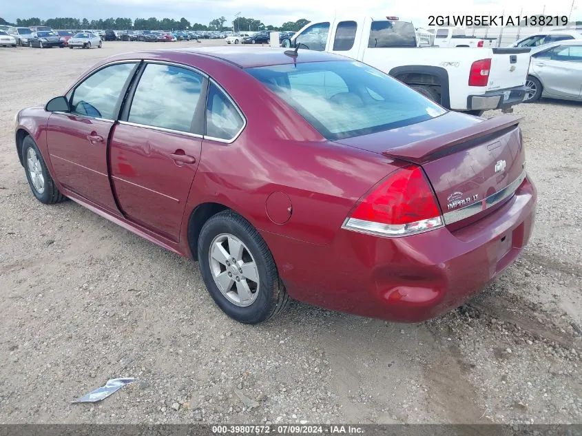 2G1WB5EK1A1138219 2010 Chevrolet Impala Lt