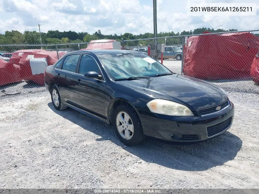 2G1WB5EK6A1265211 2010 Chevrolet Impala Lt