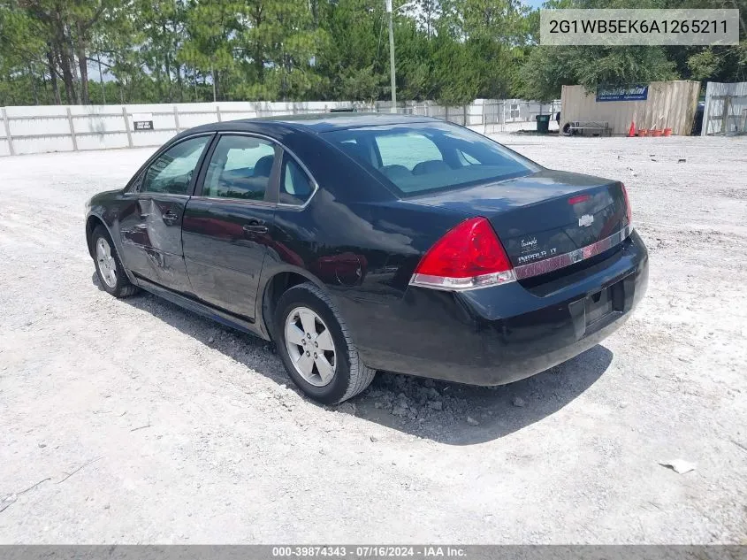 2010 Chevrolet Impala Lt VIN: 2G1WB5EK6A1265211 Lot: 39874343