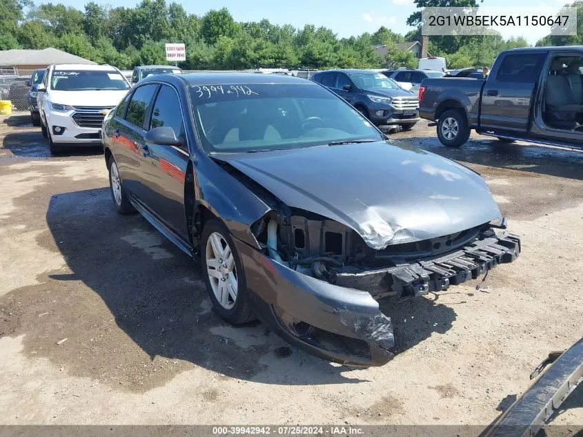 2010 Chevrolet Impala Lt VIN: 2G1WB5EK5A1150647 Lot: 39942942