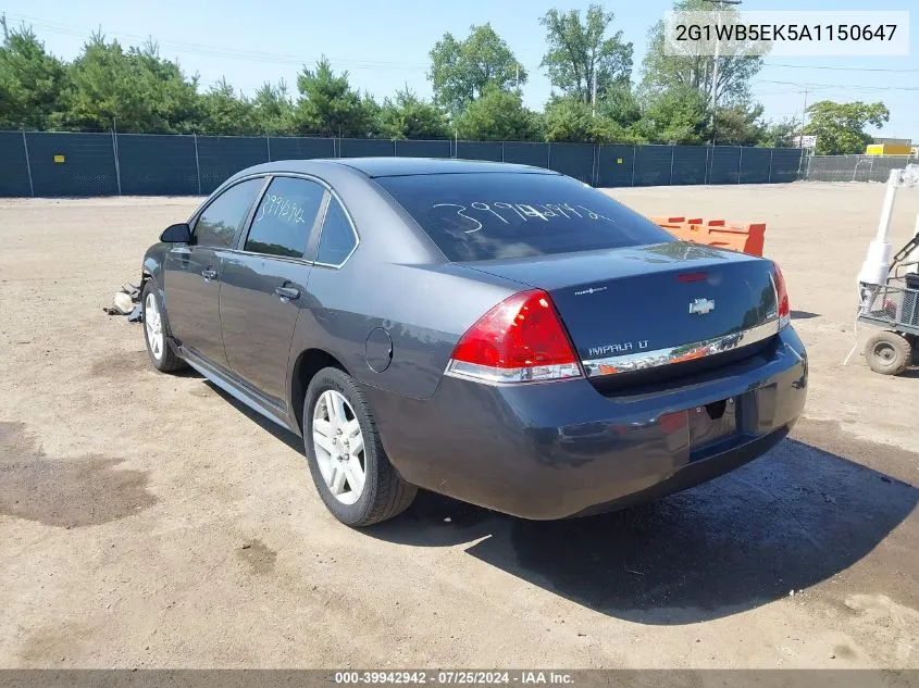 2010 Chevrolet Impala Lt VIN: 2G1WB5EK5A1150647 Lot: 39942942