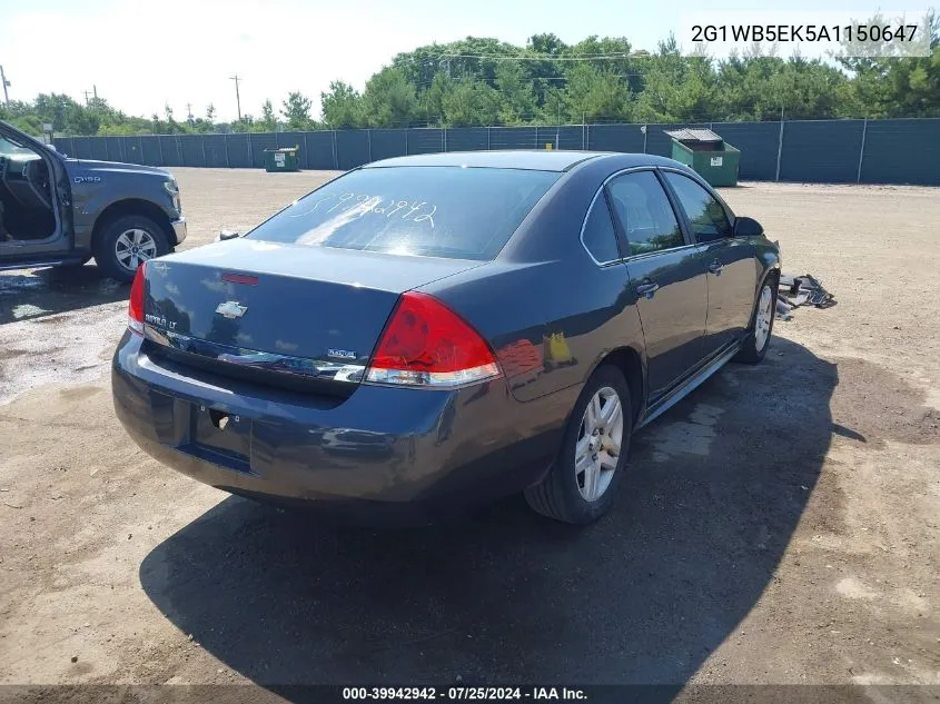 2G1WB5EK5A1150647 2010 Chevrolet Impala Lt