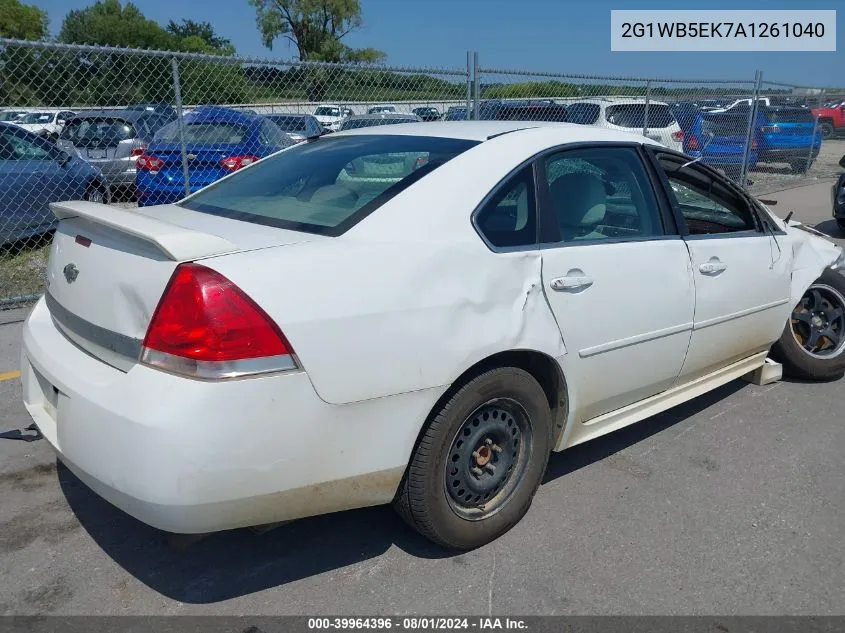 2010 Chevrolet Impala Lt VIN: 2G1WB5EK7A1261040 Lot: 39964396