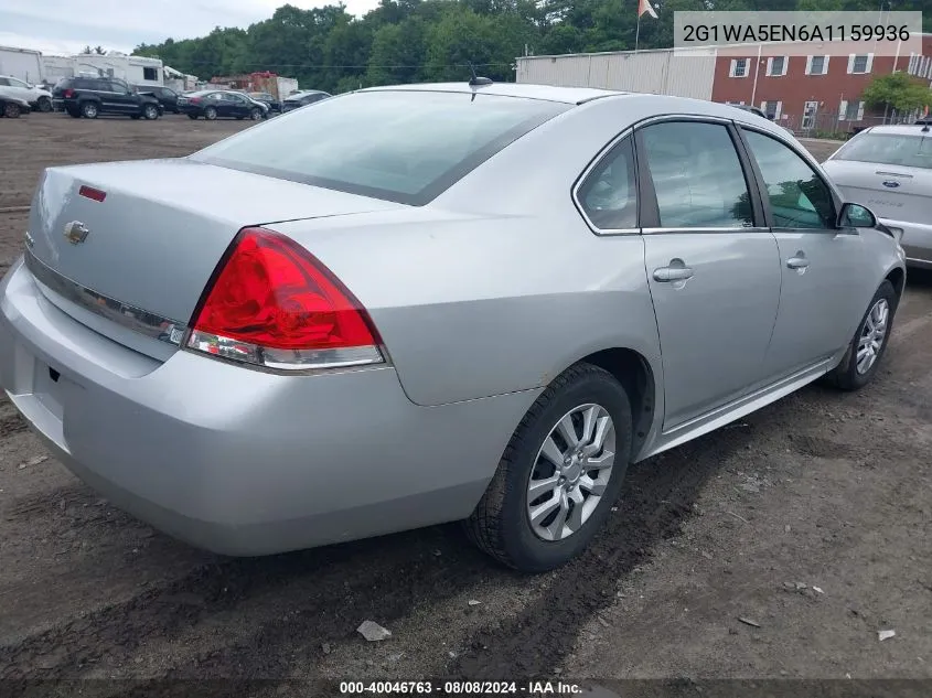 2010 Chevrolet Impala Ls VIN: 2G1WA5EN6A1159936 Lot: 40046763