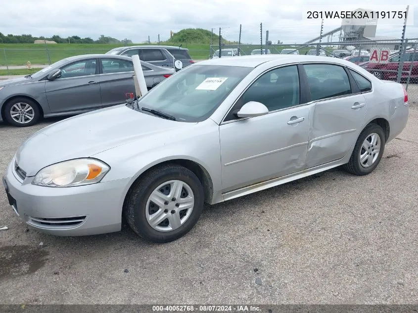 2010 Chevrolet Impala Ls VIN: 2G1WA5EK3A1191751 Lot: 40052768