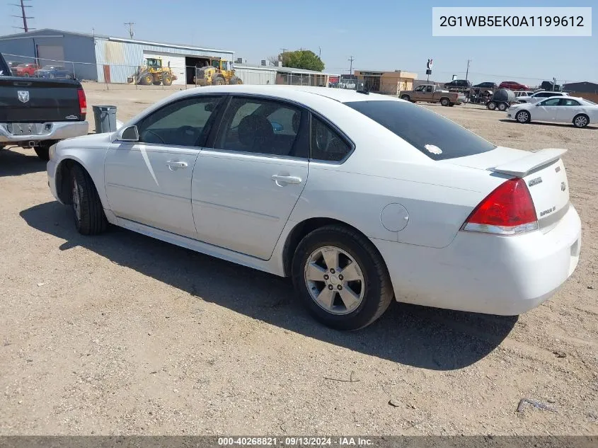 2010 Chevrolet Impala Lt VIN: 2G1WB5EK0A1199612 Lot: 40268821