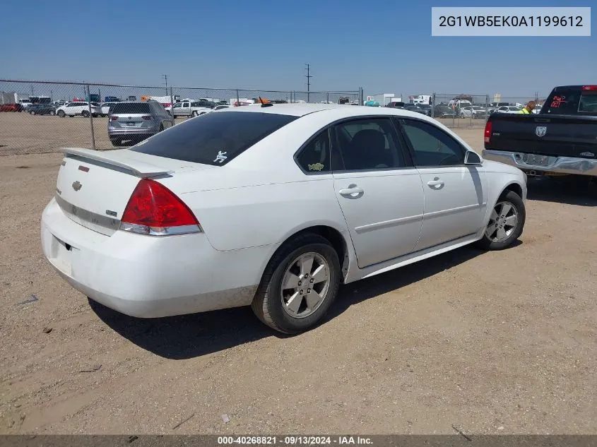 2G1WB5EK0A1199612 2010 Chevrolet Impala Lt