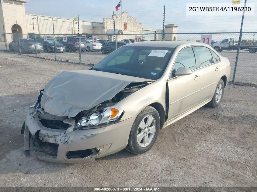 2010 Chevrolet Impala Lt VIN: 2G1WB5EK4A1196230 Lot: 40286073