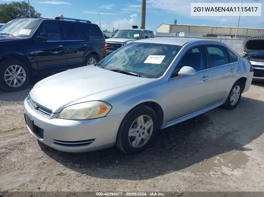 2010 Chevrolet Impala Ls VIN: 2G1WA5EN4A1115417 Lot: 40294677