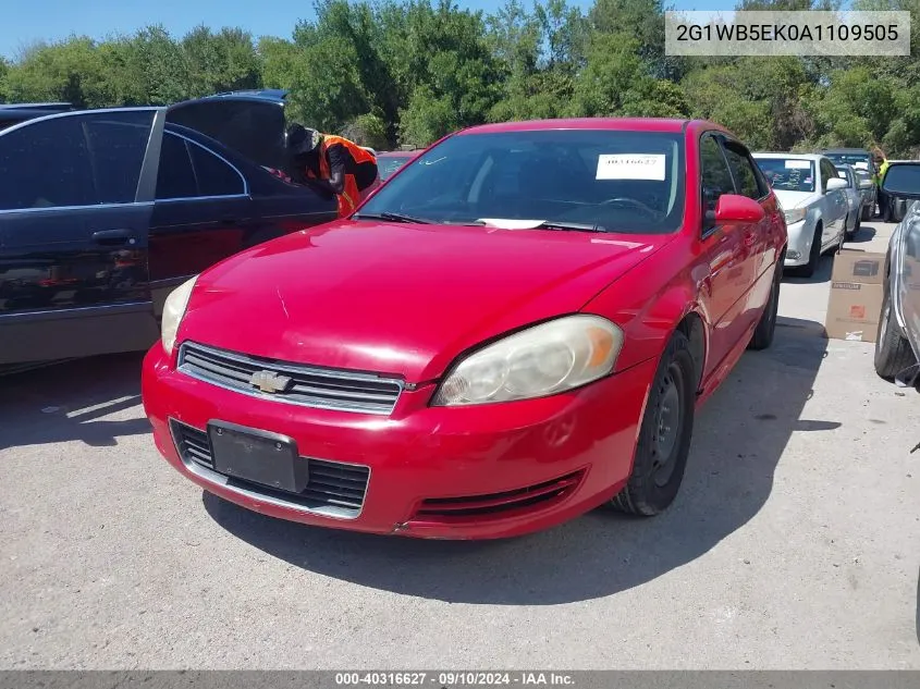 2010 Chevrolet Impala Lt VIN: 2G1WB5EK0A1109505 Lot: 40316627