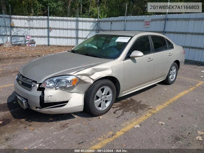 2010 Chevrolet Impala Lt VIN: 2G1WB5EK7A1166803 Lot: 40330893