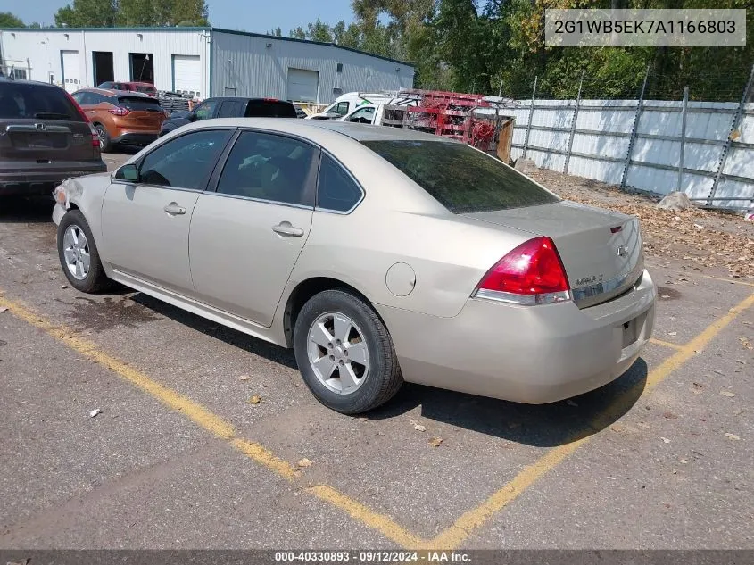 2010 Chevrolet Impala Lt VIN: 2G1WB5EK7A1166803 Lot: 40330893