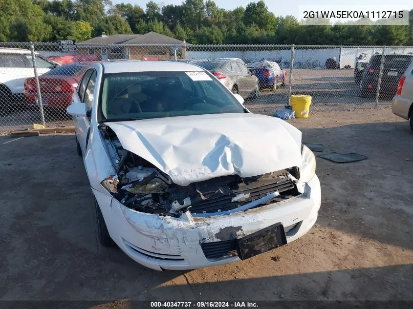 2010 Chevrolet Impala Ls VIN: 2G1WA5EK0A1112715 Lot: 40347737