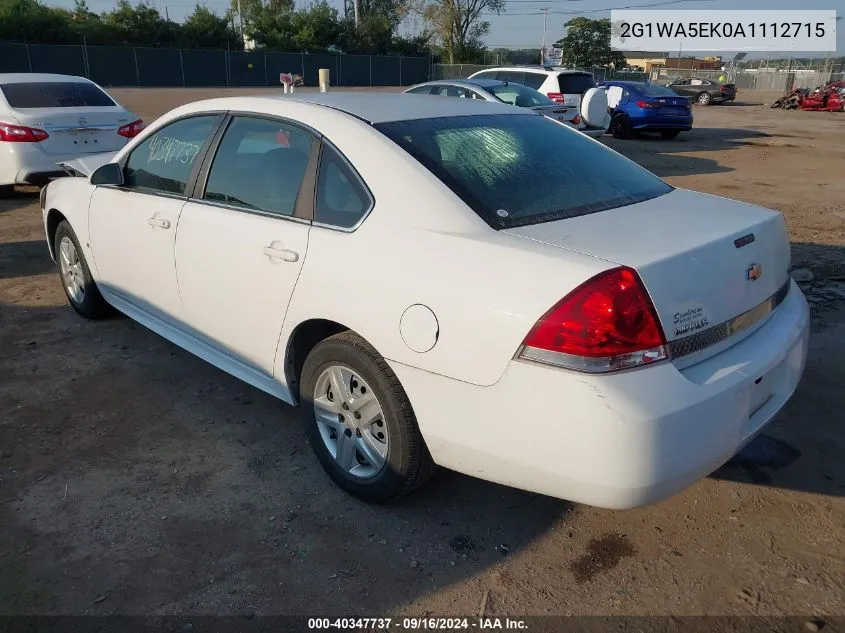 2010 Chevrolet Impala Ls VIN: 2G1WA5EK0A1112715 Lot: 40347737