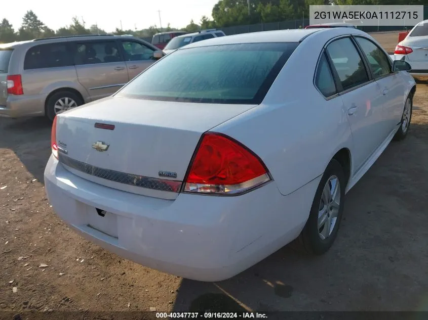 2G1WA5EK0A1112715 2010 Chevrolet Impala Ls