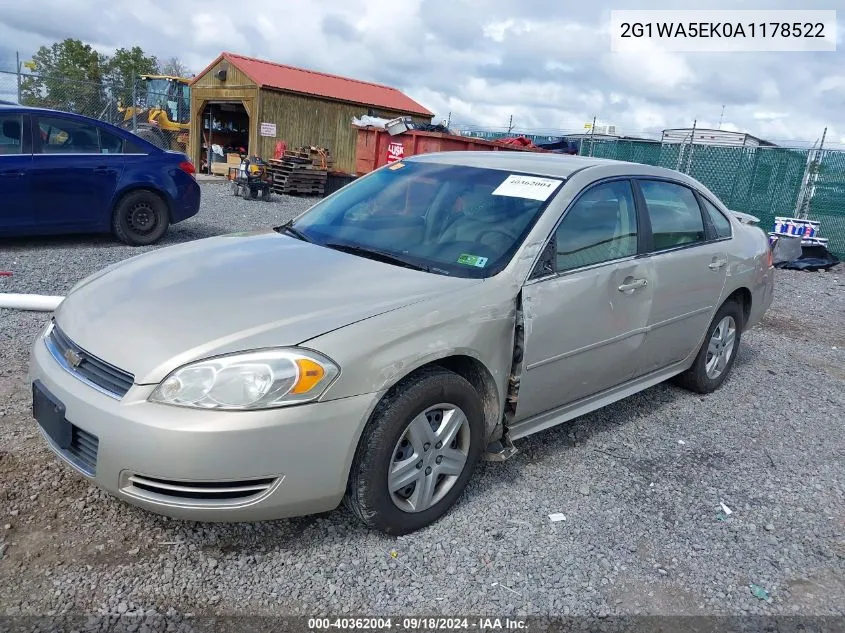 2010 Chevrolet Impala Ls VIN: 2G1WA5EK0A1178522 Lot: 40362004