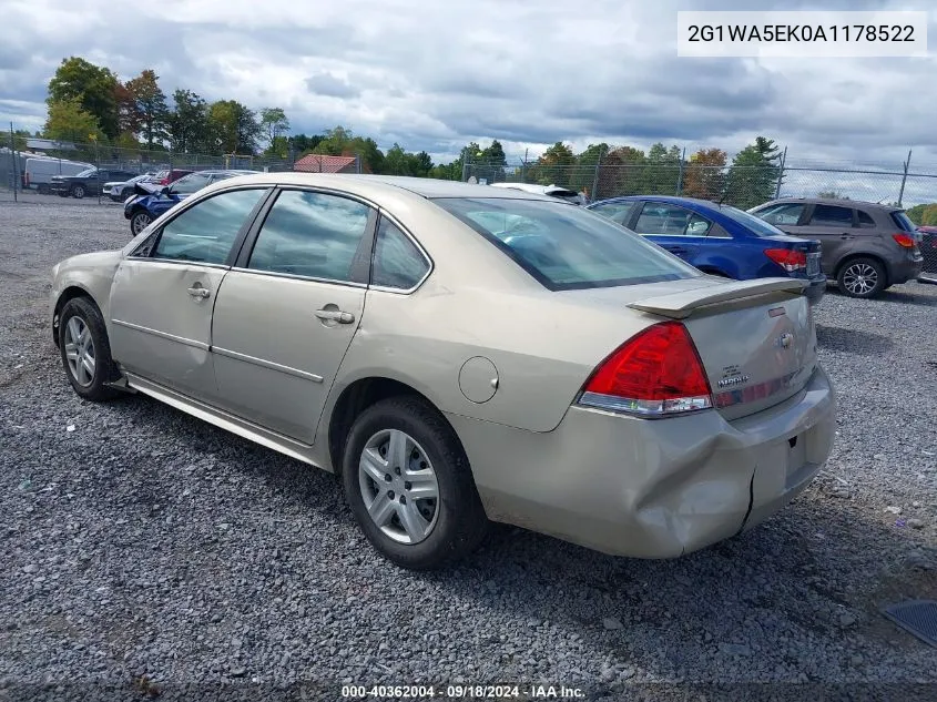 2G1WA5EK0A1178522 2010 Chevrolet Impala Ls