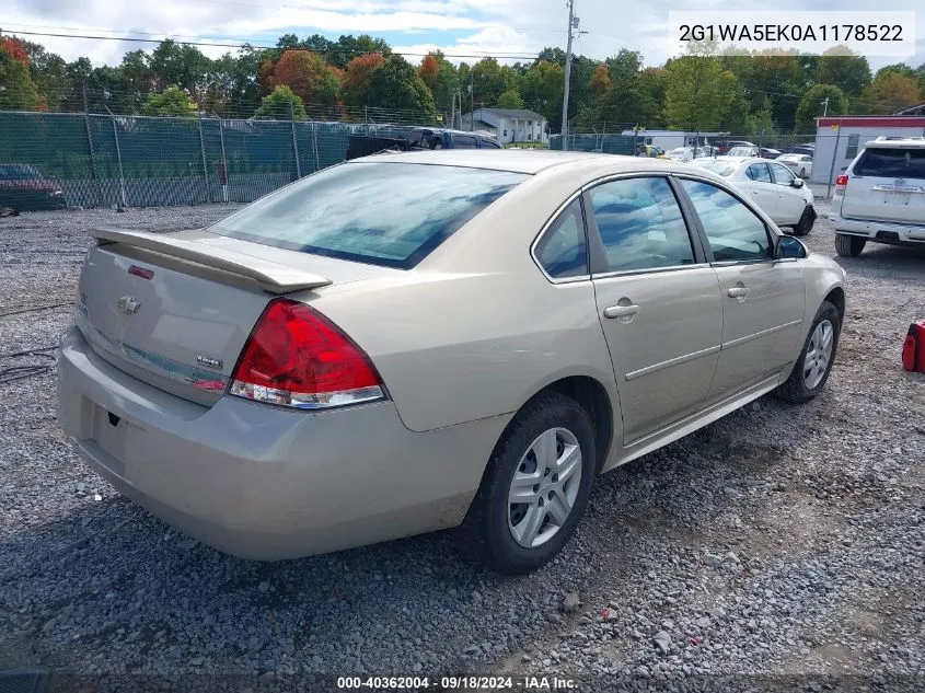 2G1WA5EK0A1178522 2010 Chevrolet Impala Ls