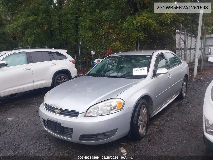 2010 Chevrolet Impala Lt VIN: 2G1WB5EK2A1251693 Lot: 40364809