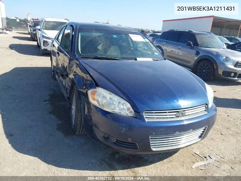 2010 Chevrolet Impala Lt VIN: 2G1WB5EK3A1211431 Lot: 40382732